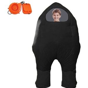 Black Among Us Imposter Halloween inflatable Costume Unisex One SIze